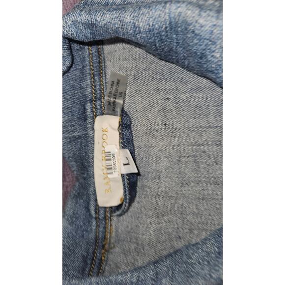 Ramy Brook Murray Denim Jacket,  Women's size Large Tweed Embellished Distressed - Picture 4 of 8